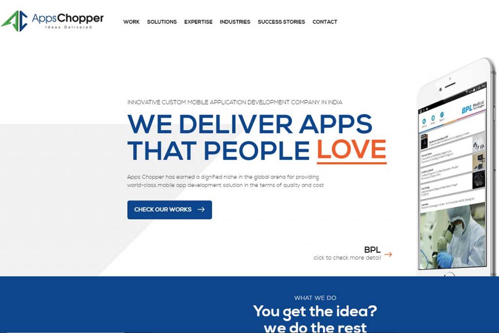 Top app development company in India - AppsChopper
