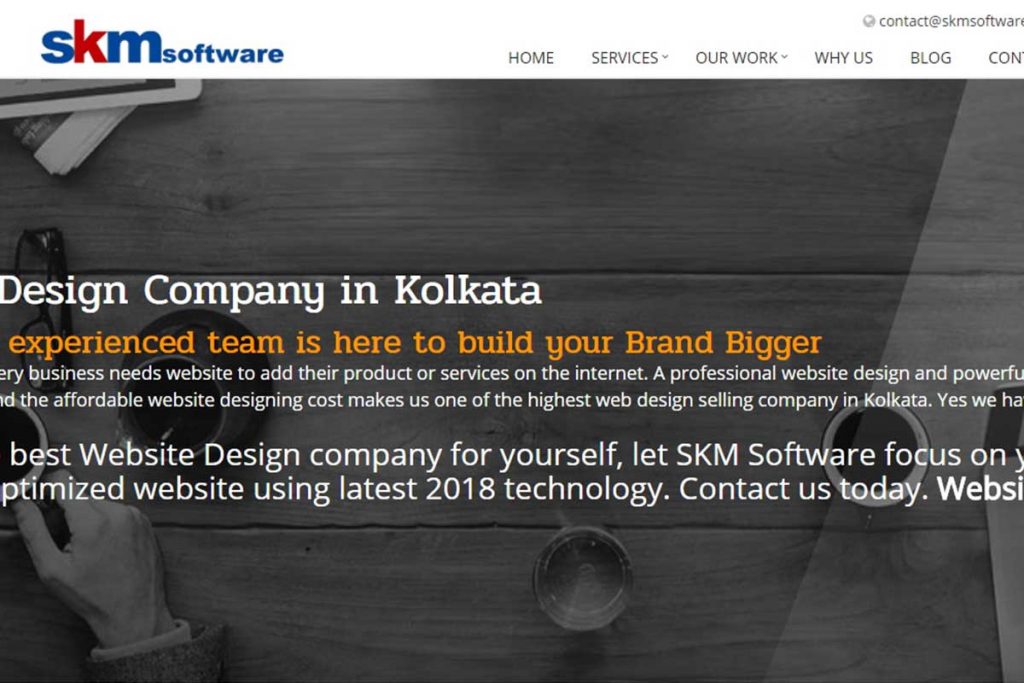 One of the finest website development company in Kolkata - SKM Software