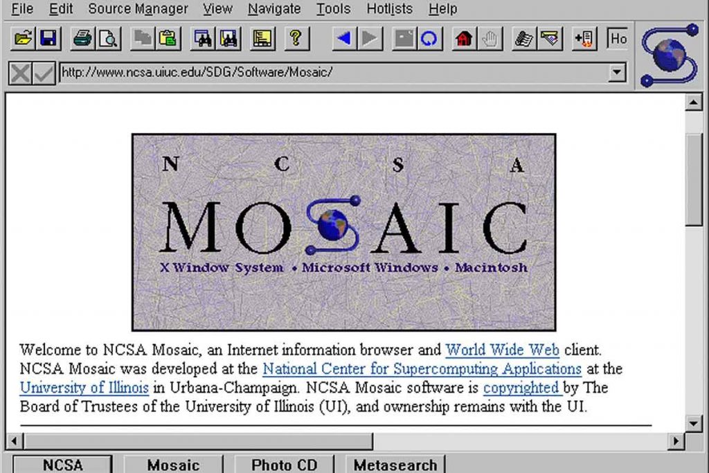 Mosaic Browser - First Popular Browser