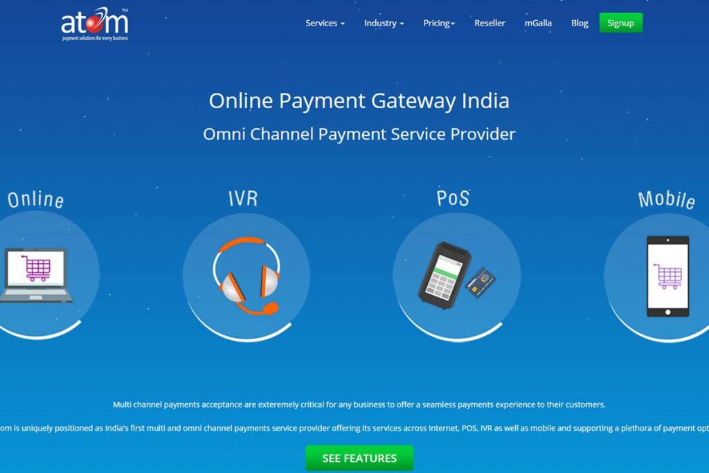 Atom Paynetz - Top Payment Gateways Available in India