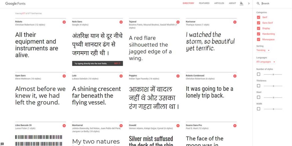 Google Fonts - Find Fonts from The Free Online Graphic Design Tool