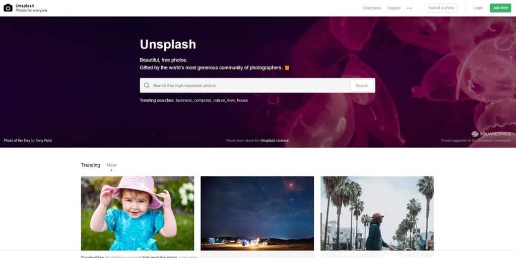 Unsplash - Free Online Graphic Design Tool for Stock Images