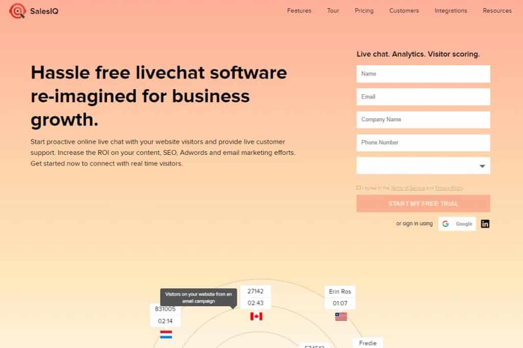 Zoho SalesIQ - Free Live Chat Online for Websites, Mobiles, and Messaging App
