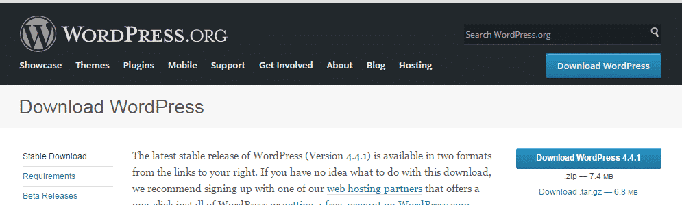 download wordpress