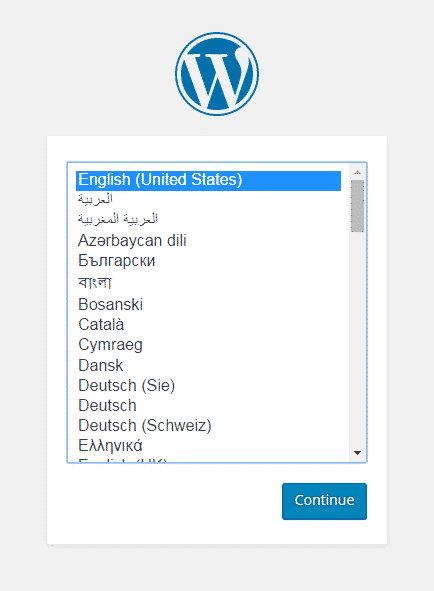 wordpress language