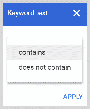 Contain and Does Not Contain Words - GKP Keyword Text Filter