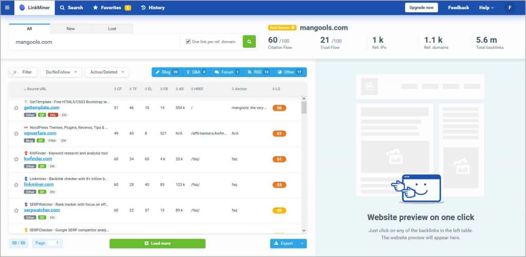 LinkMiner - Backlink Analysis Tool